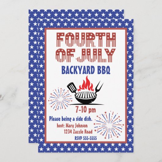  uitnodiging op 4 juli (Voorkant / Achterkant)