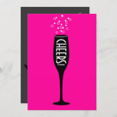 Uitnodiging op 50e verjaardag - Heet Mama Cheers! (Voorkant / Achterkant)