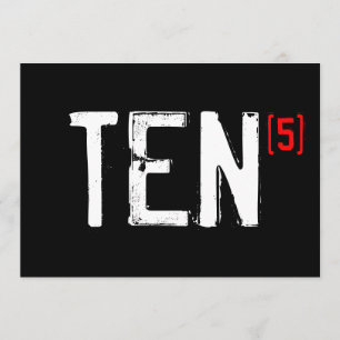 Uitnodiging op 50e verjaardag - Tien (keer 5!)