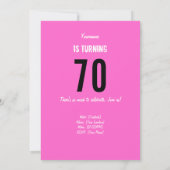 Uitnodiging op 70e verjaardag - Mam Beauful Hero (Achterkant)