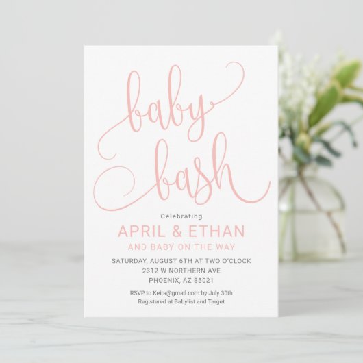 Uitnodiging op basis van baby, Uitnodiging voor st (Staand voorkant)