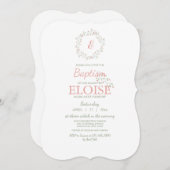 Uitnodiging op blote monogram (Voorkant / Achterkant)