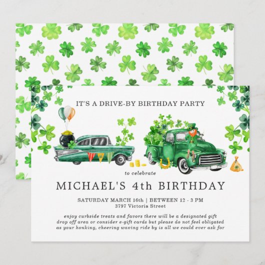 Uitnodiging op dag van dag tot dag van sociale afv (Voorkant / Achterkant)