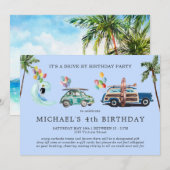 Uitnodiging op dag van dag tot dag van sociale afv (Voorkant / Achterkant)