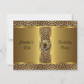 Uitnodiging op dag van de dag om gouden exotische (Voorkant)