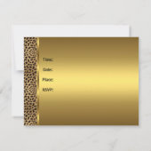 Uitnodiging op dag van de dag om gouden exotische (Achterkant)