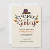 Uitnodiging op dag van Thanksgiving (Voorkant)