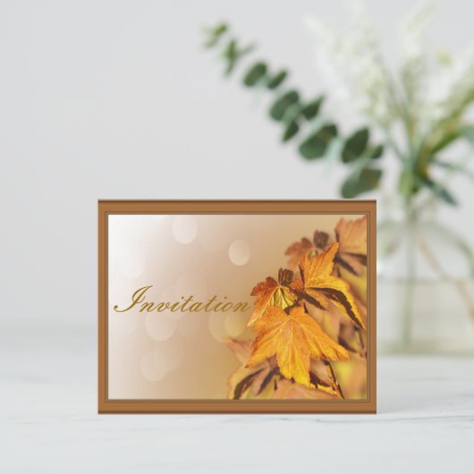 Uitnodiging op dag van Thanksgiving (Staand voorkant)