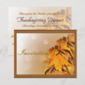 Uitnodiging op dag van Thanksgiving (Voorkant / Achterkant)