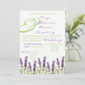 Uitnodiging op de avond van de Lavender (Staand voorkant)