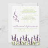 Uitnodiging op de avond van de Lavender (Achterkant)