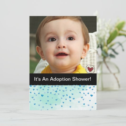 uitnodiging op de dag van aanneming (Staand voorkant)