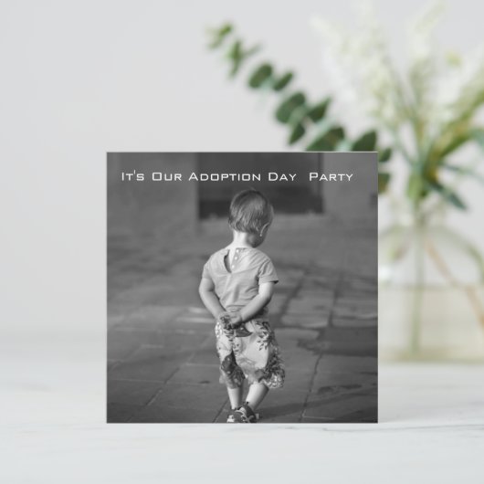 uitnodiging op de dag van aanneming (Staand voorkant)