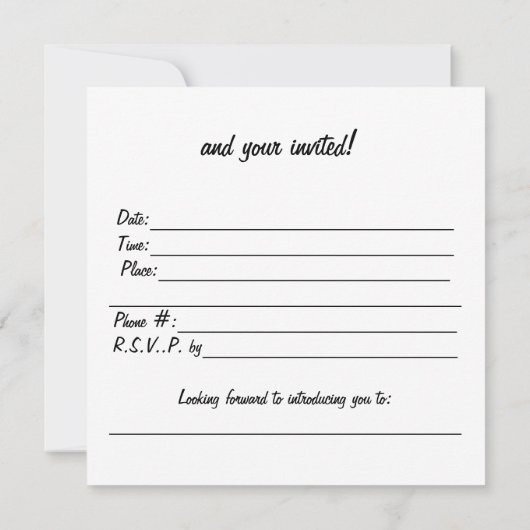 uitnodiging op de dag van aanneming (Achterkant)