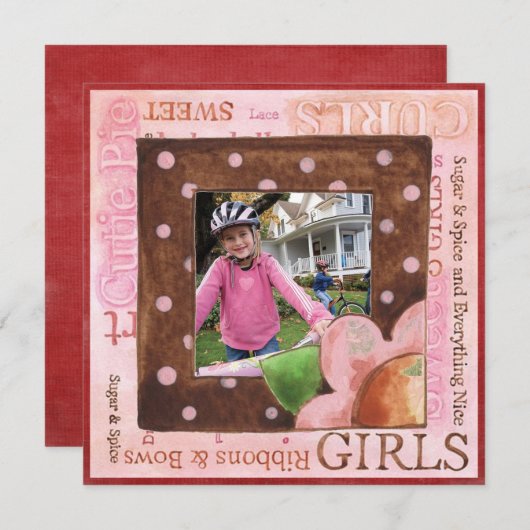 uitnodiging op de dag van aanneming (Voorkant / Achterkant)