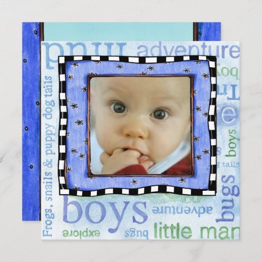 uitnodiging op de dag van aanneming (Voorkant / Achterkant)