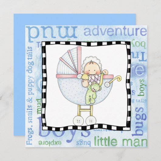 uitnodiging op de dag van aanneming (Voorkant / Achterkant)