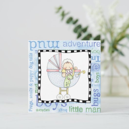 uitnodiging op de dag van aanneming (Staand voorkant)