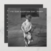 uitnodiging op de dag van aanneming (Voorkant / Achterkant)