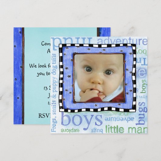 uitnodiging op de dag van aanneming (Voorkant / Achterkant)