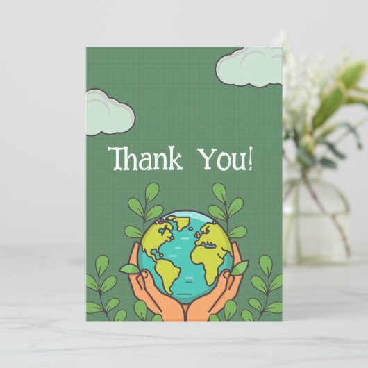 Uitnodiging op de Dag van de Aarde (Staand voorkant)