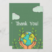 Uitnodiging op de Dag van de Aarde (Voorkant / Achterkant)