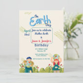 Uitnodiging op de Dag van de Aarde (Staand voorkant)