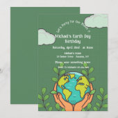 Uitnodiging op de Dag van de Aarde (Voorkant / Achterkant)