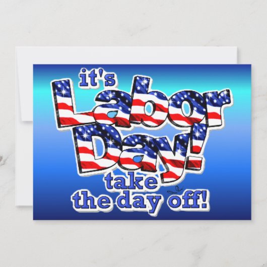 Uitnodiging op de Dag van de Arbeid (Voorkant)