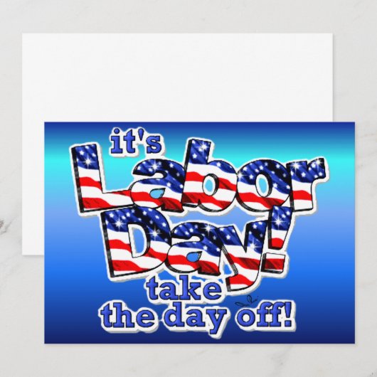 Uitnodiging op de Dag van de Arbeid (Voorkant / Achterkant)