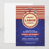 Uitnodiging op de dag van de arbeid (Voorkant / Achterkant)
