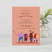 Uitnodiging op de dag van de senioren (Staand voorkant)