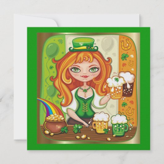 Uitnodiging op de dag van Saint Patrick (Voorkant)