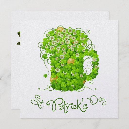 Uitnodiging op de dag van Saint Patrick (Voorkant / Achterkant)