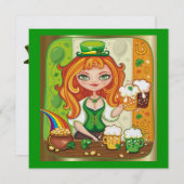 Uitnodiging op de dag van Saint Patrick (Voorkant / Achterkant)