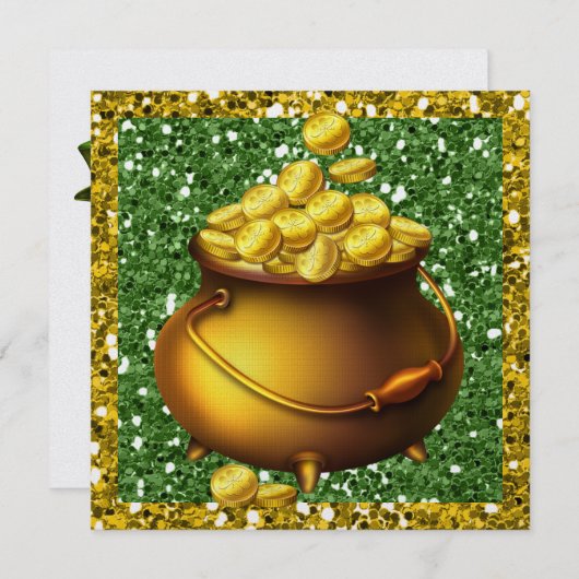 Uitnodiging op de dag van Saint Patrick (Voorkant / Achterkant)