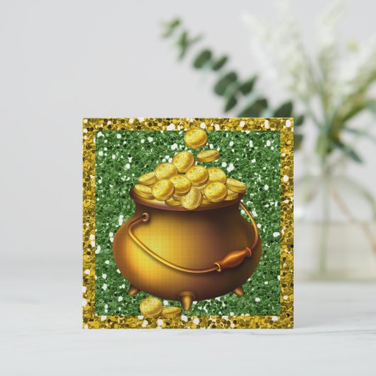 Uitnodiging op de dag van Saint Patrick (Staand voorkant)