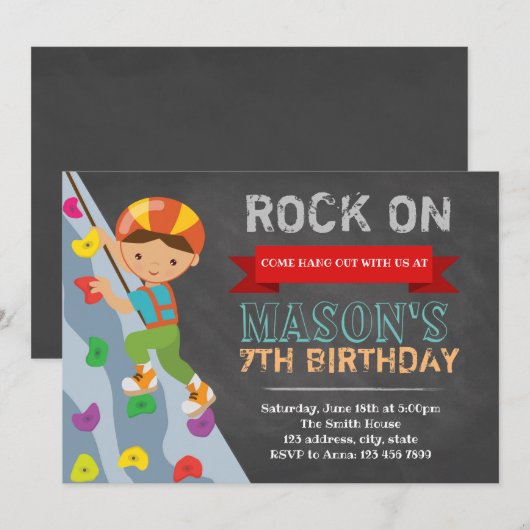 Uitnodiging op de klim (Voorkant / Achterkant)