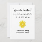 Uitnodiging op de openingsdag van de limonade. Vru (Achterkant)