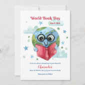 Uitnodiging op de wereldboekdag (Voorkant)