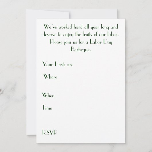 Uitnodiging op de werkdag (Achterkant)