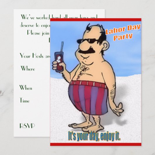 Uitnodiging op de werkdag (Voorkant / Achterkant)