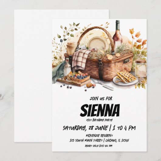 Uitnodiging op Europese wijze voor de zomer van Pi (Voorkant / Achterkant)