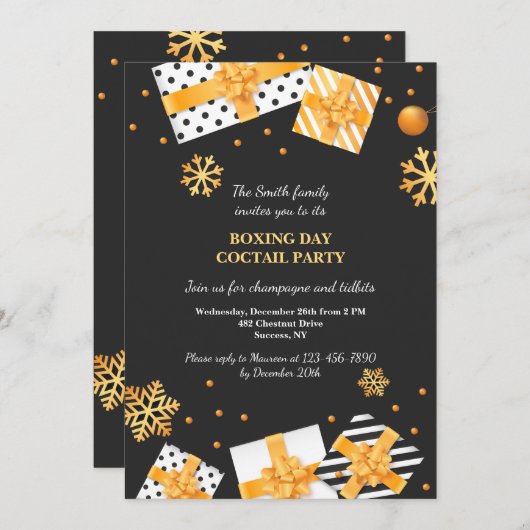 Uitnodiging op feestdag (Voorkant / Achterkant)