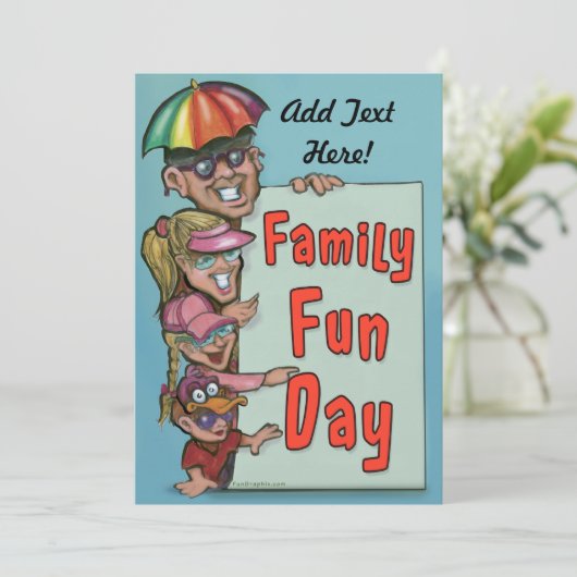 Uitnodiging op feestdag om feestelijke feestdagen (Staand voorkant)