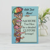 Uitnodiging op feestdag om feestelijke feestdagen  (Staand voorkant)