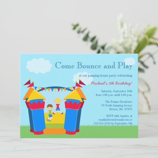 Uitnodiging op feestdag voor de viering van het bo (Staand voorkant)