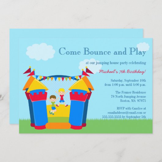 Uitnodiging op feestdag voor de viering van het bo (Voorkant / Achterkant)