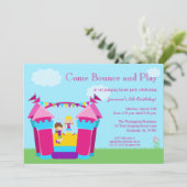 Uitnodiging op feestdag voor meisjes (Staand voorkant)