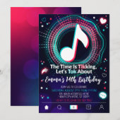 Uitnodiging op feestdag voor sociale media, Teen M (Voorkant / Achterkant)